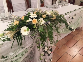 Tables de réception à la Villa Quélude